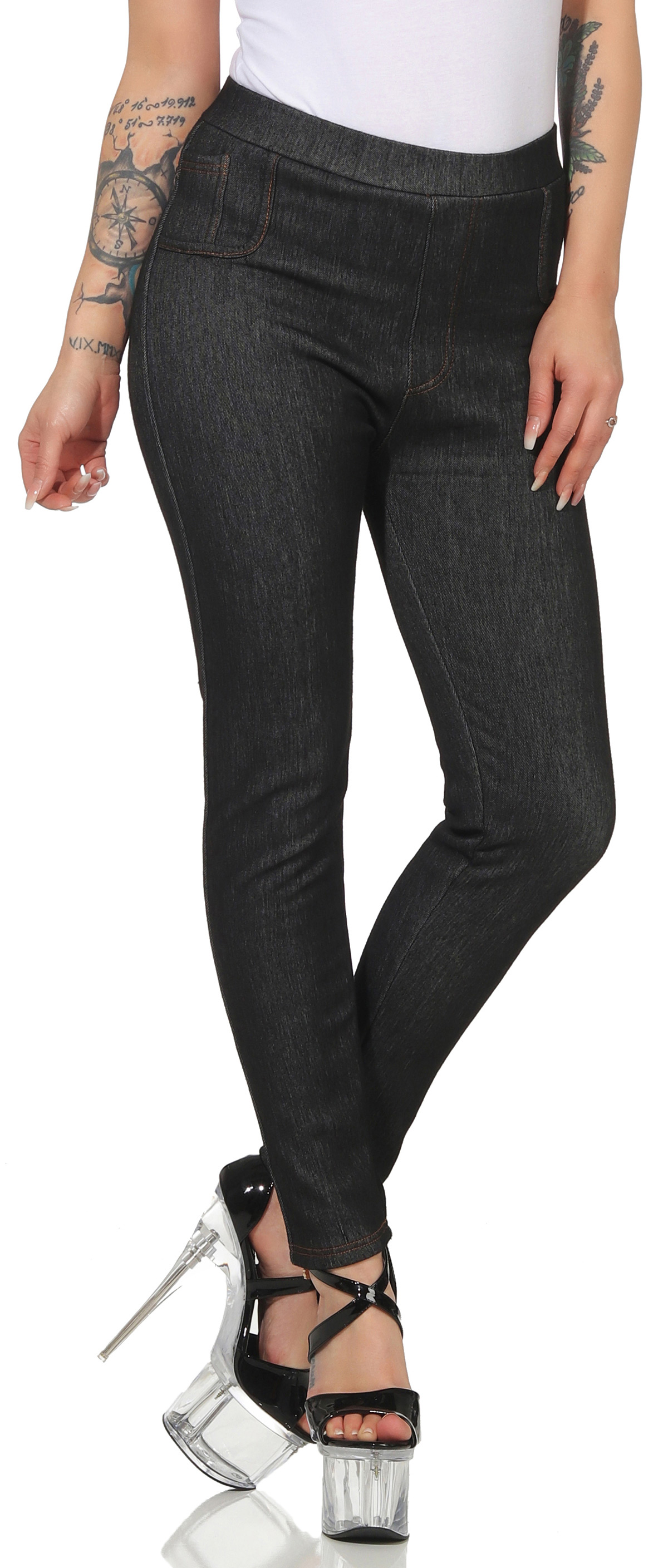 Buy FabAlley Black Treggings With Lace Ups - Jeggings for Women 2126733 |  Myntra